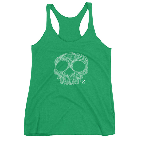 t-shirt / Ladies' / Racerback Tank top / skull / white