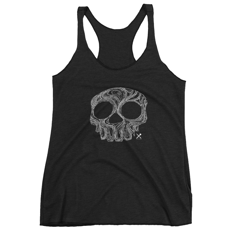 t-shirt / Ladies' / Racerback Tank top / skull / white