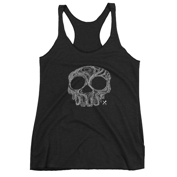 t-shirt / Ladies' / Racerback Tank top / skull / white