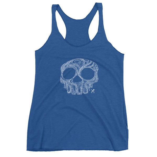 t-shirt / Ladies' / Racerback Tank top / skull / white
