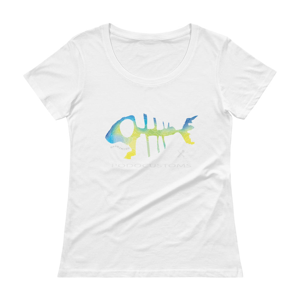 t-shirt / women/  Scoopneck / Sashimied multi colour