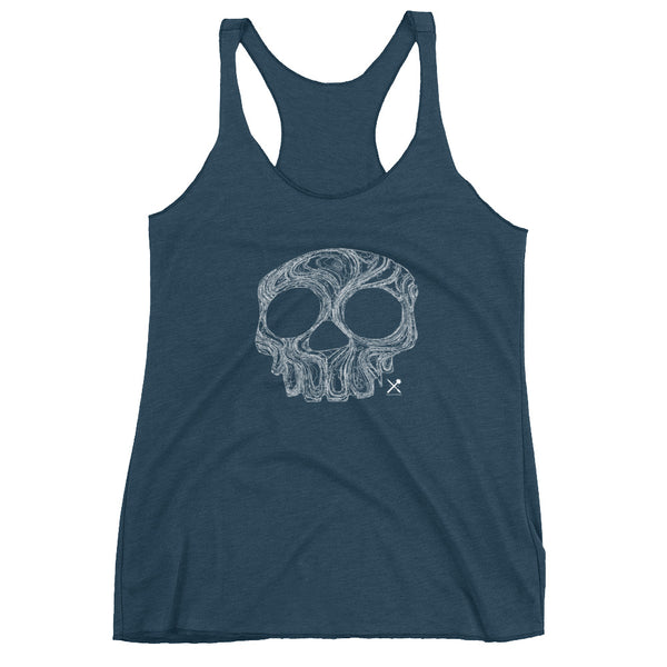 t-shirt / Ladies' / Racerback Tank top / skull / white