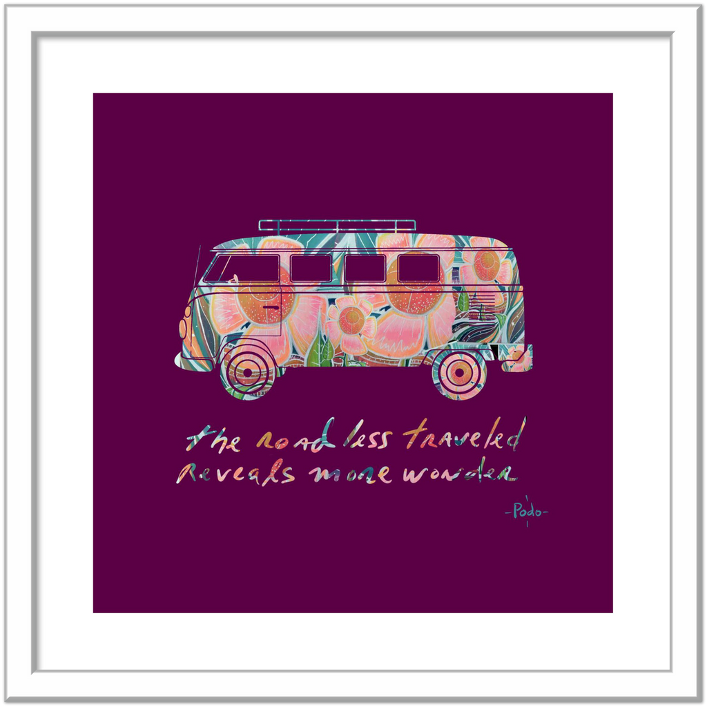 The road less traveled/ Premium Matte Paper Metal Framed Poster print