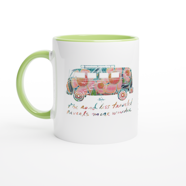 The road less traveled / White 11oz Ceramic Mug with Color Inside