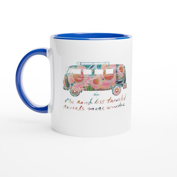 The road less traveled / White 11oz Ceramic Mug with Color Inside