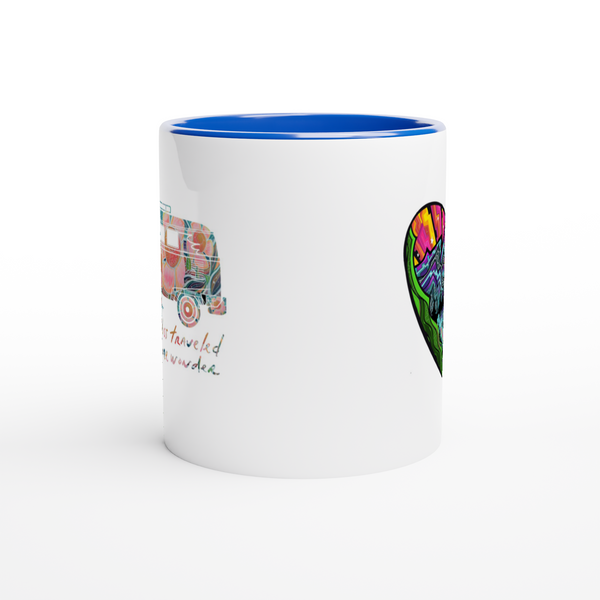 The road less traveled / White 11oz Ceramic Mug with Color Inside