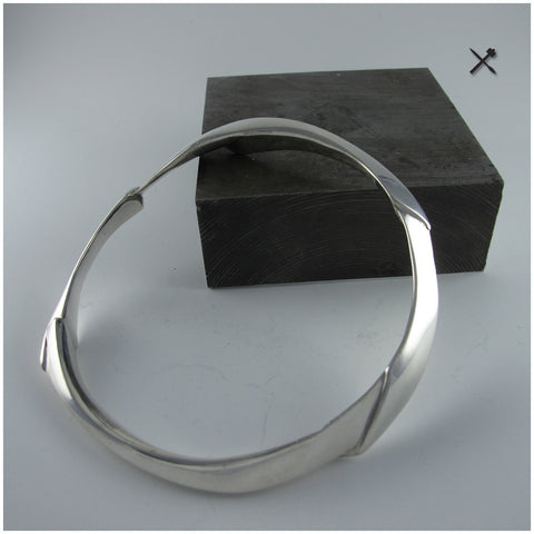 Bangle, Asymetric 1,  Sterling 37.6g