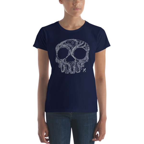 t-shirt / Ladies'/ skull/ white