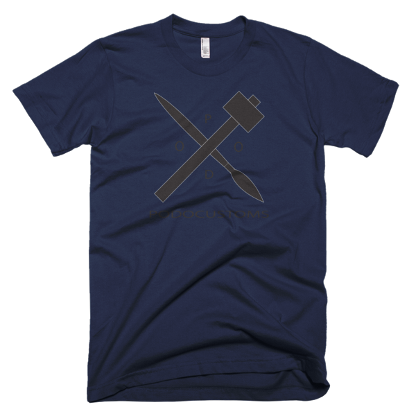 t-shirt Podocustoms black logo
