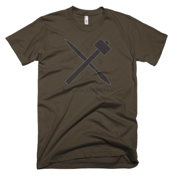 t-shirt Podocustoms black logo