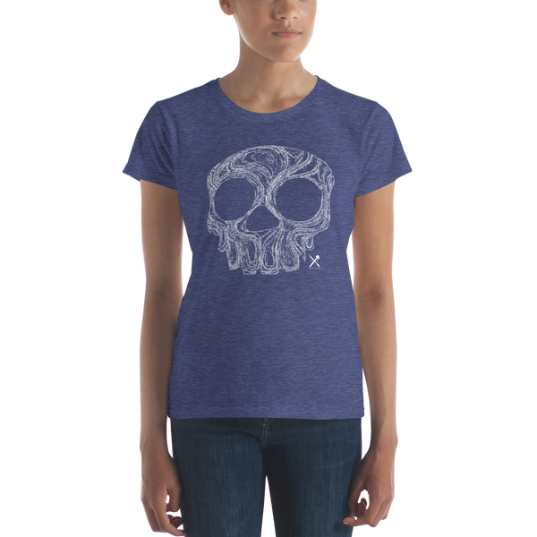 t-shirt / Ladies'/ skull/ white