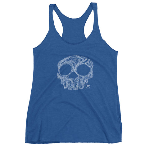 t-shirt / Ladies' / Racerback Tank top / skull / white