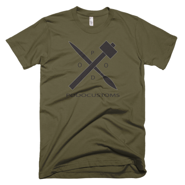 t-shirt Podocustoms black logo