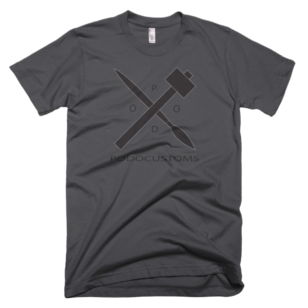 t-shirt Podocustoms black logo