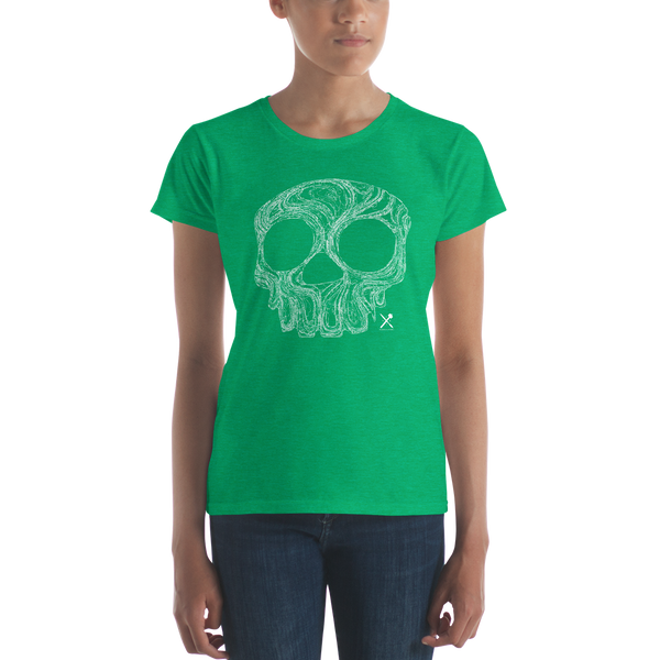 t-shirt / Ladies'/ skull/ white