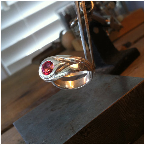 Laced 6mm topaz tear drop / SOLD